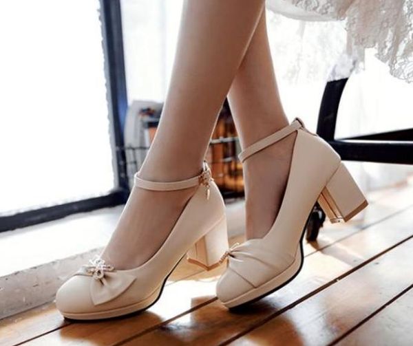 send 2018 spring new style korean high-heeled coarse heel princess women shoes, Black
send 2018 spring new style korean high-heeled coarse heel princess women shoes, Black