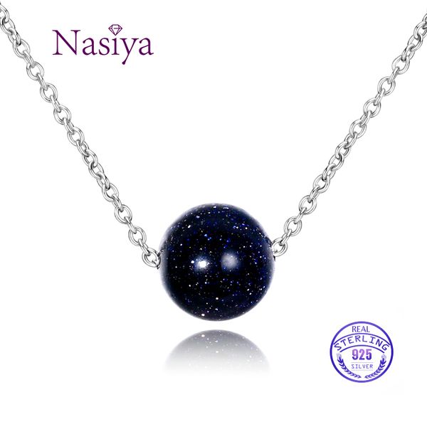 nasia s925 sterling silver necklace pendant natural blue sand round pendant necklace korean style party valentine's day gifts
nasia s925 sterling silver necklace pendant natural blue sand round pendant necklace korean style party valentine's day gifts