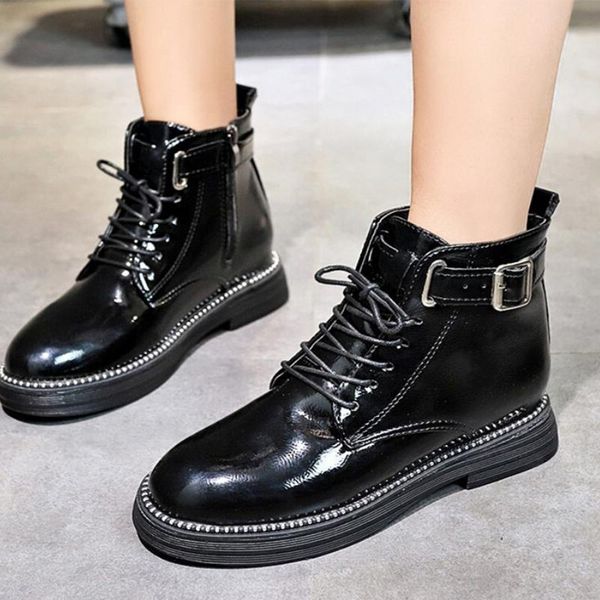 2018 autumn winter ankle boots ladies shoes women platform warm pu leather boots shoes flats buckle zapatos de mujer, Black
2018 autumn winter ankle boots ladies shoes women platform warm pu leather boots shoes flats buckle zapatos de mujer, Black