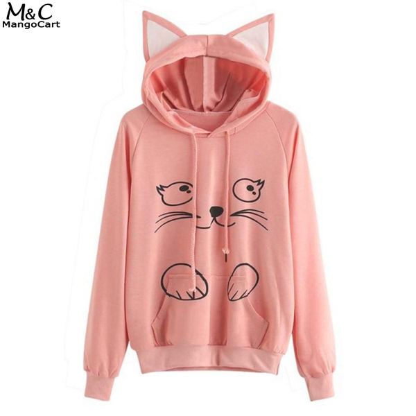 harajuku hoodies sweatshirt women 2018 winter drawstring hooded long sleeve pullovers sweatshirts cat ear pattern with pocket, Black
harajuku hoodies sweatshirt women 2018 winter drawstring hooded long sleeve pullovers sweatshirts cat ear pattern with pocket, Black