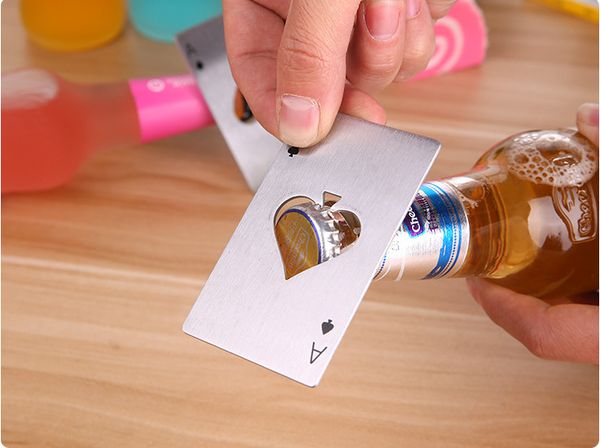 stylish ace of spade beer cap opener new design poker card black & silver soda beer bottle cap openers
stylish ace of spade beer cap opener new design poker card black & silver soda beer bottle cap openers