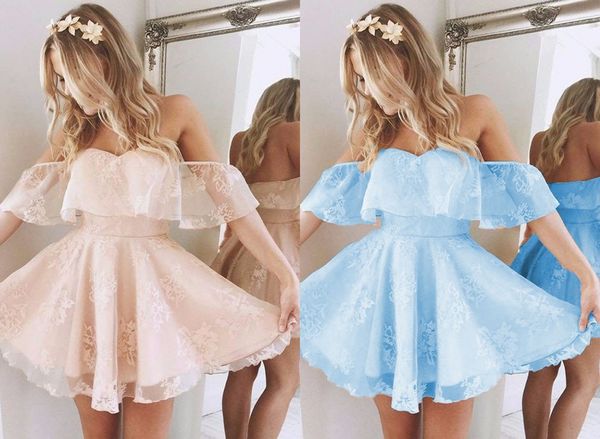 2022 light coral homecoming party dress off the shoulder lace baby blue short sleeves a line prom graduation dress gowns new, Blue;pink
2022 light coral homecoming party dress off the shoulder lace baby blue short sleeves a line prom graduation dress gowns new, Blue;pink