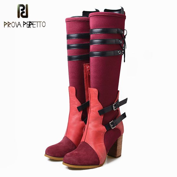 prova perfetto 2018 women high heels slim calf long boots suede leather elastic boots sock knee high buckle, Black
prova perfetto 2018 women high heels slim calf long boots suede leather elastic boots sock knee high buckle, Black