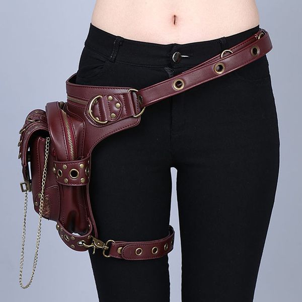 women/men brown leather steampunk mini waistbag motorcycle leg thigh holster bag party cosplay
women/men brown leather steampunk mini waistbag motorcycle leg thigh holster bag party cosplay