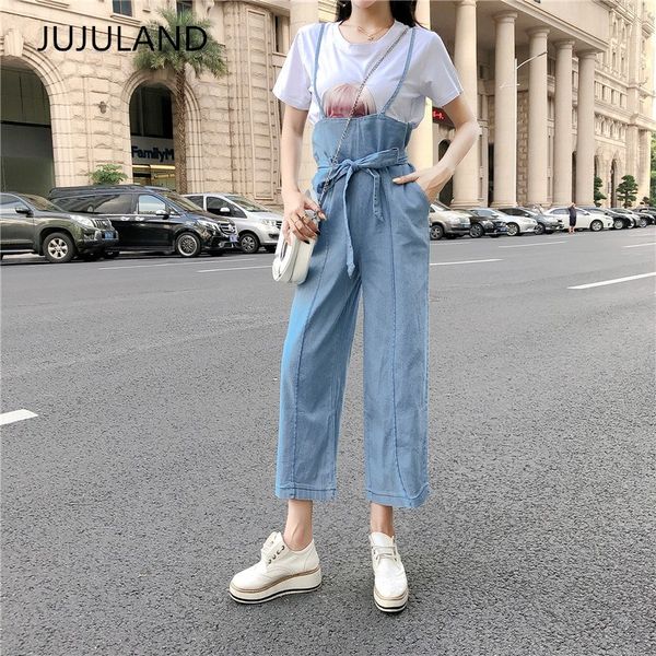 jujuland woman jeans with braces casual jumpsuits with sashesankle-length pants high-grade fabrics sweet girl overalls 2018, Blue
jujuland woman jeans with braces casual jumpsuits with sashesankle-length pants high-grade fabrics sweet girl overalls 2018, Blue
