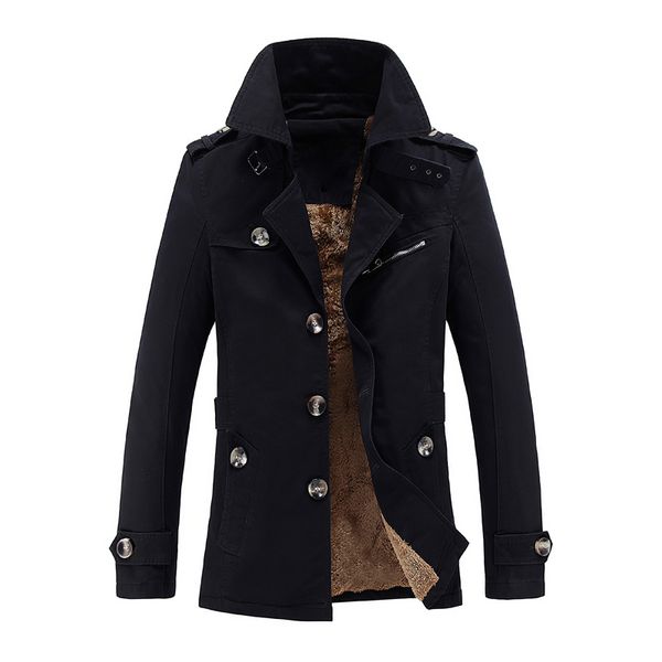 men's trench coats windbreakers for men thickened warming winter clothes fashion casual jackets long coat large size gent life, Tan;black
men's trench coats windbreakers for men thickened warming winter clothes fashion casual jackets long coat large size gent life, Tan;black