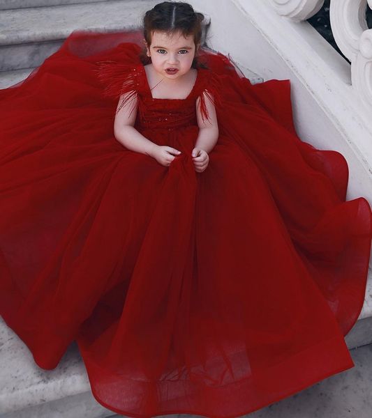 red feather toddler girls pageant dresses sequined square neck ball gown flower girl dress floor length tulle princess kid prom gowns, White;red
red feather toddler girls pageant dresses sequined square neck ball gown flower girl dress floor length tulle princess kid prom gowns, White;red
