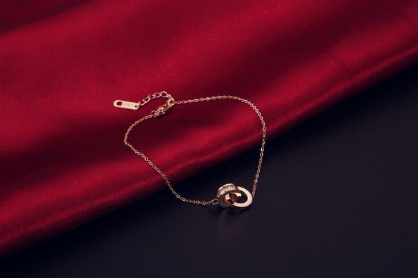 korean fashion simple temperament ladies bracelet shiny double ring zircon lobster clasp bracelet delicate casual ladies rose gold, Golden;silver
korean fashion simple temperament ladies bracelet shiny double ring zircon lobster clasp bracelet delicate casual ladies rose gold, Golden;silver