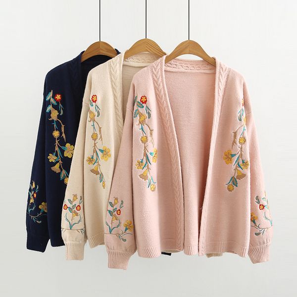 spring autumn winter women's fashion flower embroidery cardigan sweater women's long sleeve cardigan knitwear sweater coat, White;black
spring autumn winter women's fashion flower embroidery cardigan sweater women's long sleeve cardigan knitwear sweater coat, White;black