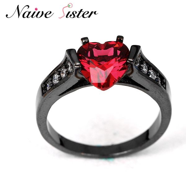 red heart crystal copper ring for women female valentines day gifts black color engagement jewelry love wedding band vintage, Golden;silver
red heart crystal copper ring for women female valentines day gifts black color engagement jewelry love wedding band vintage, Golden;silver