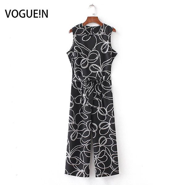 voguein new womens elegant abstract print sleeveless o-neck jumpsuit playsuit black wholesale, Black;white
voguein new womens elegant abstract print sleeveless o-neck jumpsuit playsuit black wholesale, Black;white