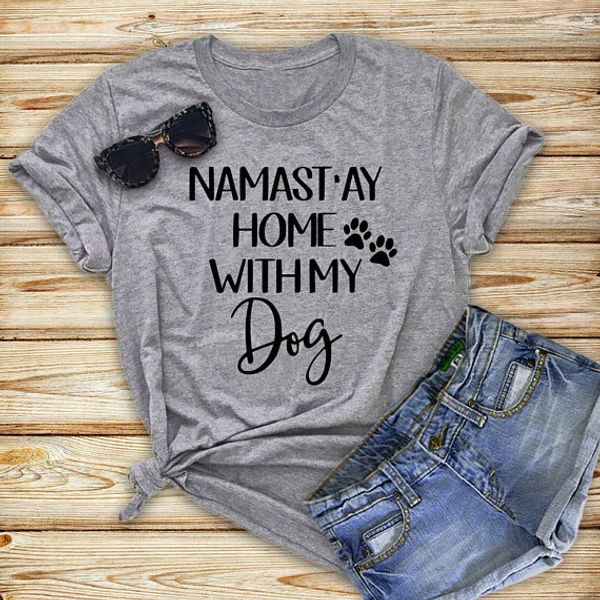 namast ay home with my dog t-shirt dog mom t shirt women's fashion clothes mom personalized tshirt drop ship, White
namast ay home with my dog t-shirt dog mom t shirt women's fashion clothes mom personalized tshirt drop ship, White