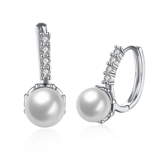 women fashion silver color shiny zircon pearl round hoop earrings for lady female gold color party earring gift jewelry ec106, Golden;silver
women fashion silver color shiny zircon pearl round hoop earrings for lady female gold color party earring gift jewelry ec106, Golden;silver