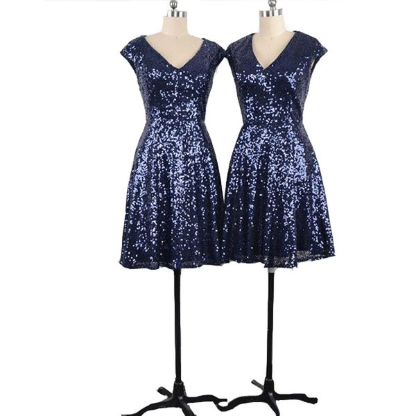 new arrival v neck v back sequined cap sleeves dark blue short bridesmaid dresses for wedding party under 100, Red;white
new arrival v neck v back sequined cap sleeves dark blue short bridesmaid dresses for wedding party under 100, Red;white
