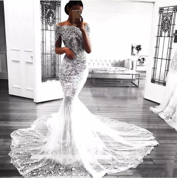 new arrival african arabic wedding dress mermaid see through garden long sleeves country church bride bridal gown custom made plus size, White
new arrival african arabic wedding dress mermaid see through garden long sleeves country church bride bridal gown custom made plus size, White
