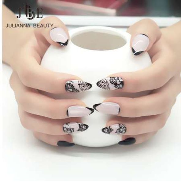 new 24pcs/box black lace design stiletto false nails with gule acrylic nail tips uv long artificial fake nails fuax ongles, Red;gold
new 24pcs/box black lace design stiletto false nails with gule acrylic nail tips uv long artificial fake nails fuax ongles, Red;gold