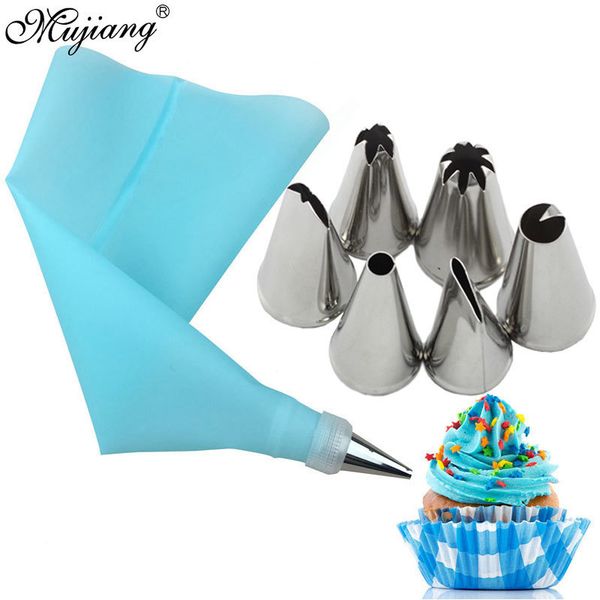 8 pcs/set silicone icing piping cream pastry bag stainless steel nozzle set diy cake decorating tips set kitchen accessories
8 pcs/set silicone icing piping cream pastry bag stainless steel nozzle set diy cake decorating tips set kitchen accessories