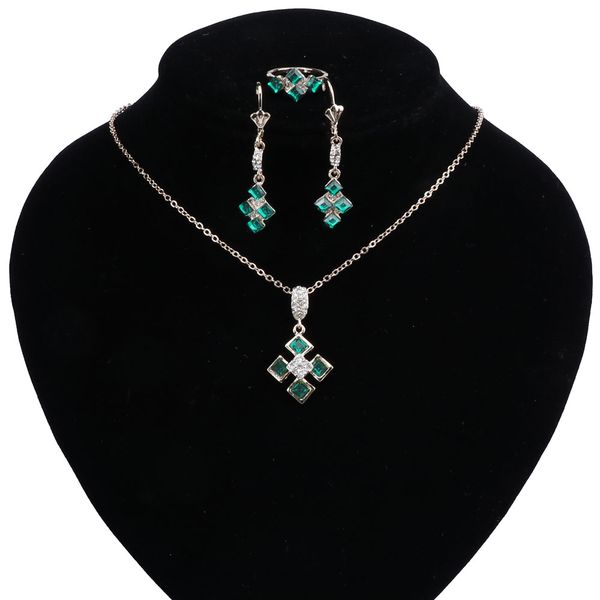 multicolor green crystal costume bridal jewelry sets women pendant&necklace rings set earrings with stones jewelery new, Black
multicolor green crystal costume bridal jewelry sets women pendant&necklace rings set earrings with stones jewelery new, Black