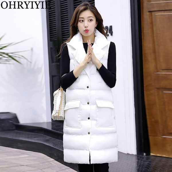 ohryiyie white/black women autumn winter vest waistcoat 2018 new long vest female cotton warm sleeveless jacket women's vests, Black;white
ohryiyie white/black women autumn winter vest waistcoat 2018 new long vest female cotton warm sleeveless jacket women's vests, Black;white
