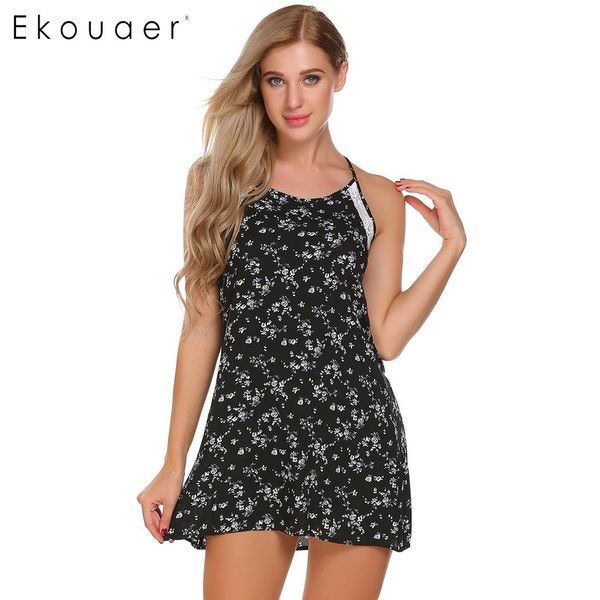 ekouaer backless nightdress women spaghetti strap sleeveless lace-trimmed nighties summer print floral sleepwear dress, Black;red
ekouaer backless nightdress women spaghetti strap sleeveless lace-trimmed nighties summer print floral sleepwear dress, Black;red