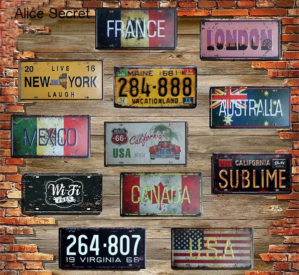 usa vintage metal tin signs route 66 car number plates license metal plate poster bar club garage tin home decoration sign
usa vintage metal tin signs route 66 car number plates license metal plate poster bar club garage tin home decoration sign