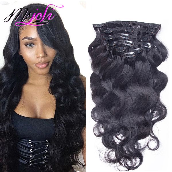 brazilian body wave malaysian virgin human hair 120g clip in extension full head natural color 7pcs/lot 12-28 inches from ms joli, Black;brown
brazilian body wave malaysian virgin human hair 120g clip in extension full head natural color 7pcs/lot 12-28 inches from ms joli, Black;brown
