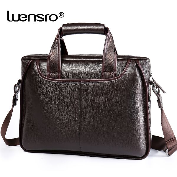 luensro fashion men briefcase genuine leather handbag male 14 inch lapbag real leather bussiness shoulder bag for men 2018
luensro fashion men briefcase genuine leather handbag male 14 inch lapbag real leather bussiness shoulder bag for men 2018
