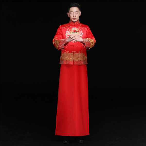 men costume show red chinese style vintage clothing male loose groom dragon gown mandarin jacket embroidered dragon costume robe traditional
men costume show red chinese style vintage clothing male loose groom dragon gown mandarin jacket embroidered dragon costume robe traditional