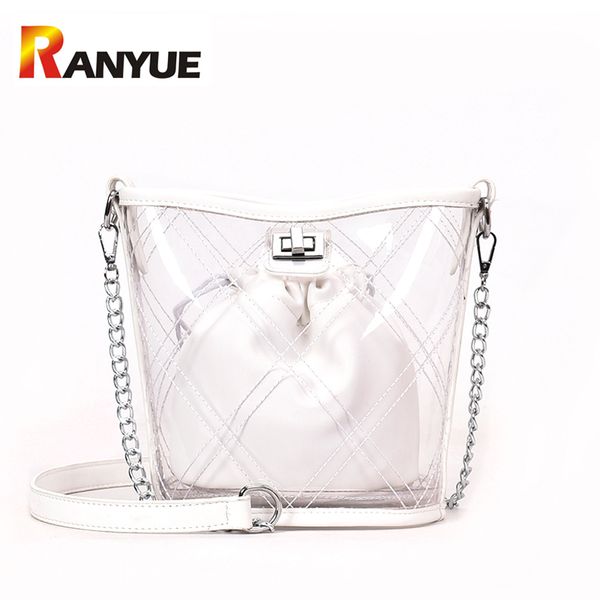 ranyue diamond lattice women bucket transparent bag pvc clear composite bag set summer chains lock shoulder messenger beach
ranyue diamond lattice women bucket transparent bag pvc clear composite bag set summer chains lock shoulder messenger beach