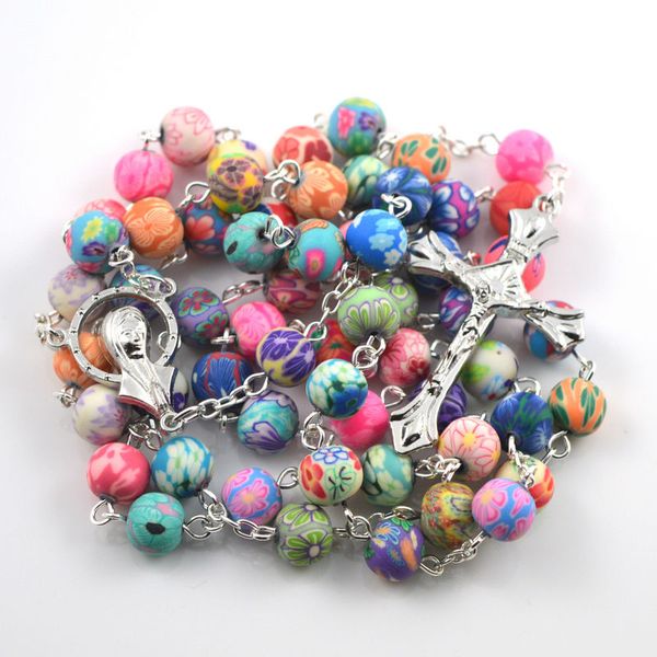 whole sale2017 fashion polymer clay round bead catholic rosary colorful quality bead, Silver
whole sale2017 fashion polymer clay round bead catholic rosary colorful quality bead, Silver