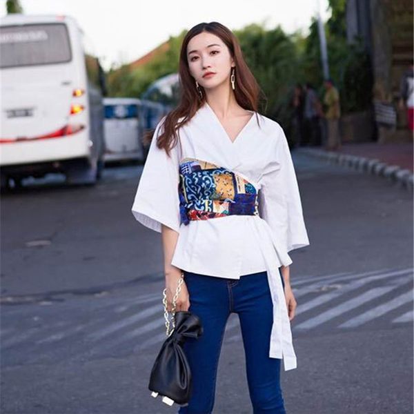 european style shirts 2018 summer new women white blouses half sleeve casual sashes shirts women and blouses roupa feminina
european style shirts 2018 summer new women white blouses half sleeve casual sashes shirts women and blouses roupa feminina