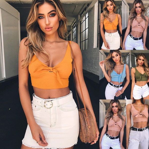 casual summer women casual tank bow knot crop vest blouse sleeveless crop shirt, White
casual summer women casual tank bow knot crop vest blouse sleeveless crop shirt, White