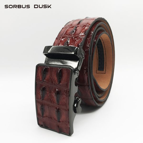 sorbus dusk fashion wine red crocodile male belts luxury casual waist strap man's classvintage automatic buckle waist belt, Black;brown 
sorbus dusk fashion wine red crocodile male belts luxury casual waist strap man's classvintage automatic buckle waist belt, Black;brown