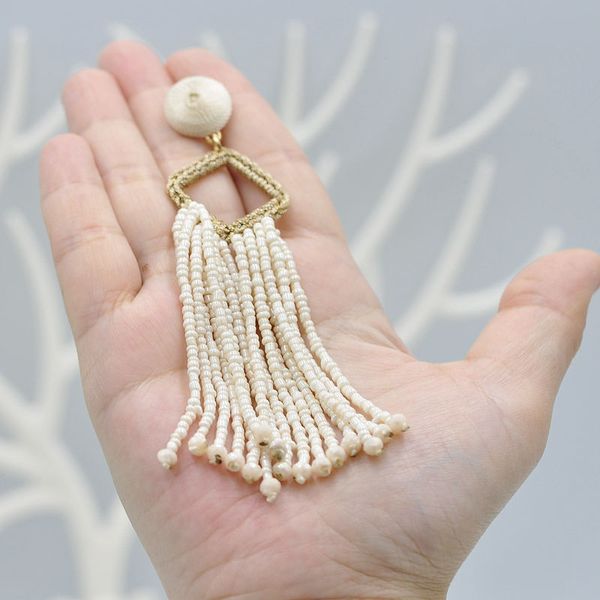 wsn4-2 handmade vintage long tassel drop dangle earrings for women wedding earrings girl seed weaving fashion party, Silver
wsn4-2 handmade vintage long tassel drop dangle earrings for women wedding earrings girl seed weaving fashion party, Silver