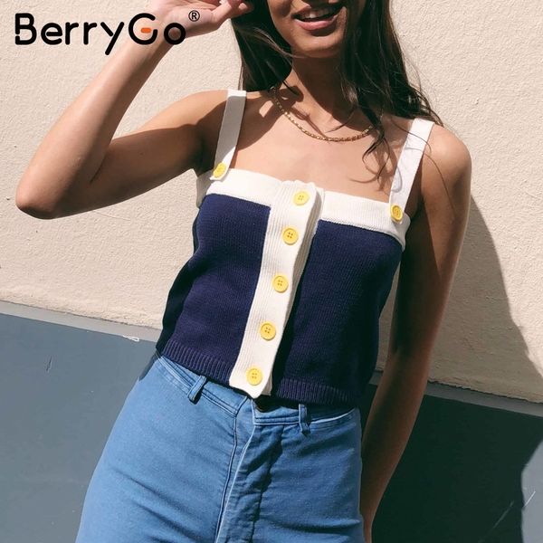 berrygo strap button short knitted female streetwear casual striped tank tees 2018 autumn sleeveless crop women, White
berrygo strap button short knitted female streetwear casual striped tank tees 2018 autumn sleeveless crop women, White