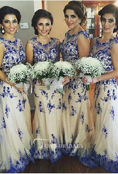 ivory and blue mermaid bridesmaid dresses jewel neck floor length sleeveless wedding guest dress maid of honor dresses for wedding, Blue;red
ivory and blue mermaid bridesmaid dresses jewel neck floor length sleeveless wedding guest dress maid of honor dresses for wedding, Blue;red