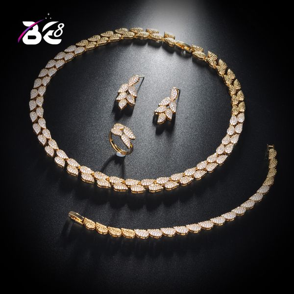 be 8luxury women jewelry leaf shape bridal cz necklace earring bracelet ring 4pcs wedding jewelry set for bride bijoux femmes156, Silver
be 8luxury women jewelry leaf shape bridal cz necklace earring bracelet ring 4pcs wedding jewelry set for bride bijoux femmes156, Silver