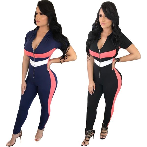 fashion style rompers women jumpsuit patchwork full length jumpsuit casual body femme b9062, Black;white
fashion style rompers women jumpsuit patchwork full length jumpsuit casual body femme b9062, Black;white