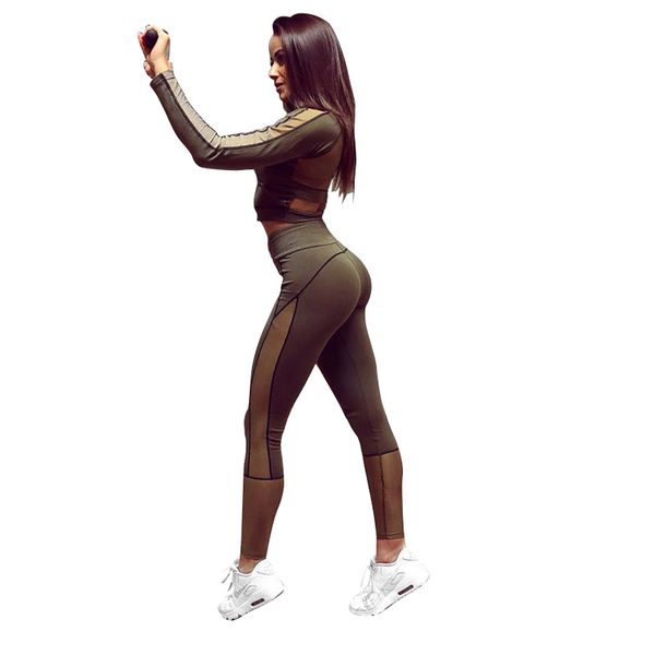 sportswear yoga set long sleeve crop mesh patchwork elastic leggings 2 pieces set summer autumn women fashion casual sets, Gray
sportswear yoga set long sleeve crop mesh patchwork elastic leggings 2 pieces set summer autumn women fashion casual sets, Gray
