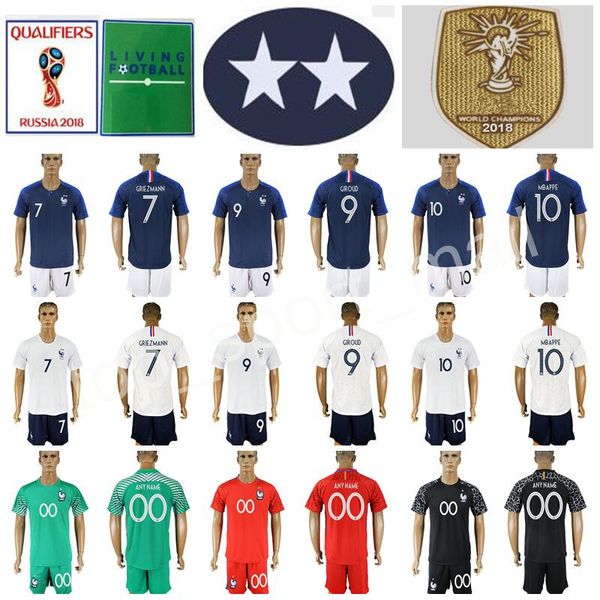 men football kits set shorts pants 7 antoine griezmann shirt 9 olivier giroud 10 kylian mbappe soccer jersey franck ribery home blue white, Black;yellow
men football kits set shorts pants 7 antoine griezmann shirt 9 olivier giroud 10 kylian mbappe soccer jersey franck ribery home blue white, Black;yellow