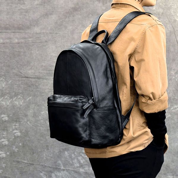 new fashion real leather backpacks layer cowhide leather school bags multifunctional large capacity black bags
new fashion real leather backpacks layer cowhide leather school bags multifunctional large capacity black bags