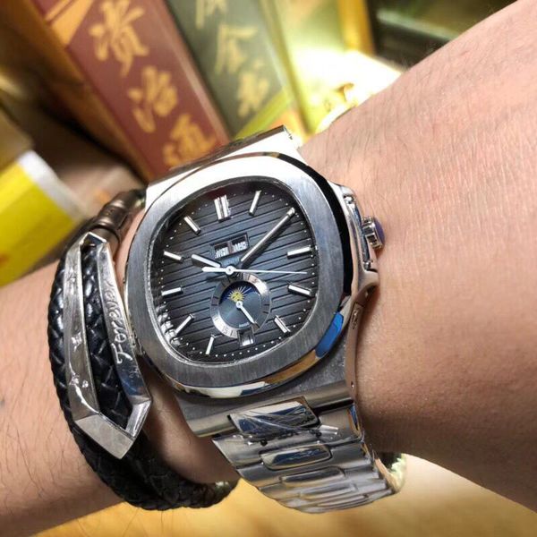 luxury mechanical automatic watch for men 5726 sports steel wristwatch mens fashion nautilus brand watches orologio di lusso, Slivery;brown
luxury mechanical automatic watch for men 5726 sports steel wristwatch mens fashion nautilus brand watches orologio di lusso, Slivery;brown