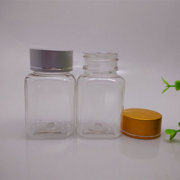 60ml 80ml empty clear plastic square bottles silver gold lid spices food seal sample pack containers fast shipping f1260
60ml 80ml empty clear plastic square bottles silver gold lid spices food seal sample pack containers fast shipping f1260
