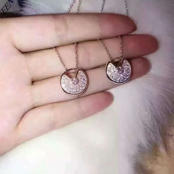 amulette diamond hollow necklace womans lucky charm chain women wedding party guard necklaces, Silver
amulette diamond hollow necklace womans lucky charm chain women wedding party guard necklaces, Silver