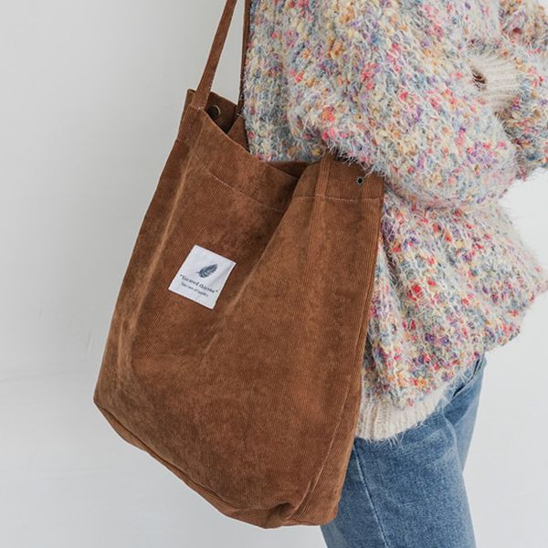women's reusable shopping bag stripe cloth bags soft corduroy shoulder bag leisure tote handbag girl's gifts
women's reusable shopping bag stripe cloth bags soft corduroy shoulder bag leisure tote handbag girl's gifts
