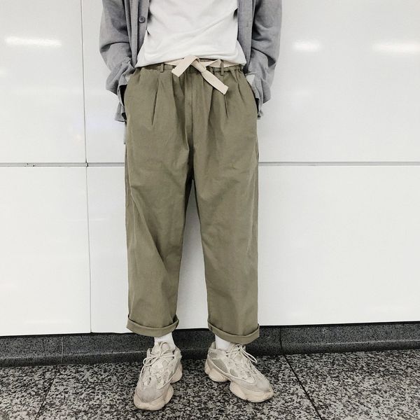 2018 korean summer new men's fashion simple wide leg ankle-length pants elastic waist loose casual solid color trousers m- 2xl, Black
2018 korean summer new men's fashion simple wide leg ankle-length pants elastic waist loose casual solid color trousers m- 2xl, Black