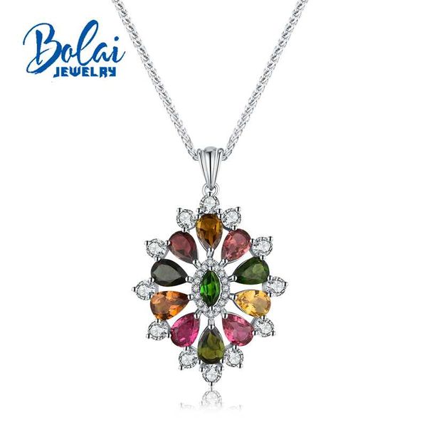bolaijewelry, natural multicolor tourmaline gemstone pendant necklacefine jewelry for anniversary party or daily wear gift, Silver
bolaijewelry, natural multicolor tourmaline gemstone pendant necklacefine jewelry for anniversary party or daily wear gift, Silver