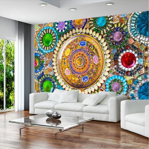 custom sofa background walls fresco non-woven european vintage bohemian jade mosaic tile mural background wallpaper mural
custom sofa background walls fresco non-woven european vintage bohemian jade mosaic tile mural background wallpaper mural