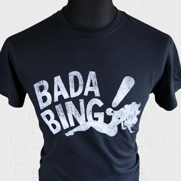 bada bing sopranos t shirt retro cool mob gangster vintage mafia new t shirts funny tee new funny, White;black
bada bing sopranos t shirt retro cool mob gangster vintage mafia new t shirts funny tee new funny, White;black