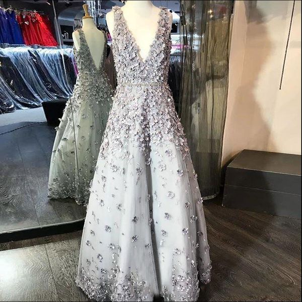 garden sweety elegant prom dresses 2018 a line v neck backless sleeveless floor length 3d-floral appliques ladies formal tuxedo, Black
garden sweety elegant prom dresses 2018 a line v neck backless sleeveless floor length 3d-floral appliques ladies formal tuxedo, Black
